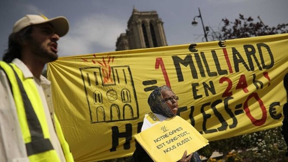 Tras las donaciones para Notre Dame piden ayuda para los pobres de Francia