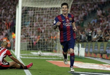Un inspirado Messi le brinda la Copa al Barça que ya apunta al triplete