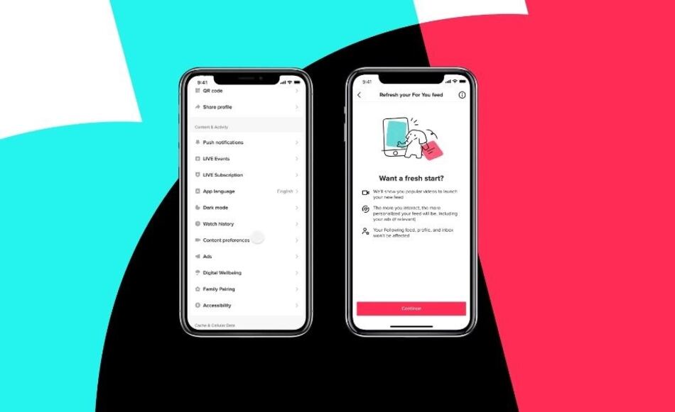 TikTok permite restablecer las recomendaciones ‘Para ti’ para mostrar contenido según las nuevas interacciones