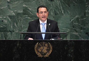 Presidente de Guatemala dice que misión de la ONU en su país es una 'amenaza para la paz'