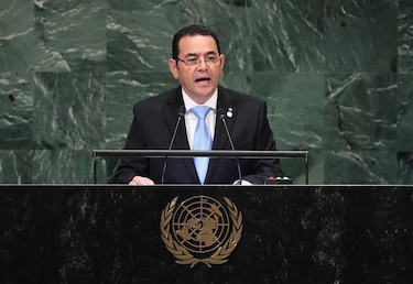 Presidente de Guatemala dice que misión de la ONU en su país es una 'amenaza para la paz'