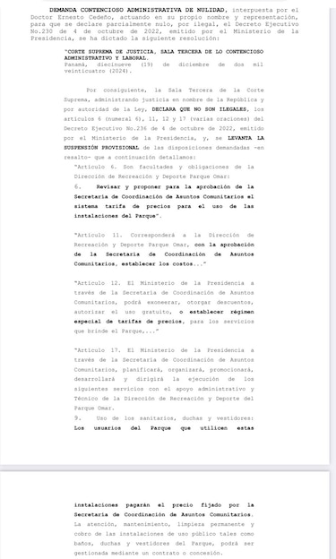 Parque Omar podrá cobrar por el uso de los estacionamientos: la Corte dice que decreto es legal