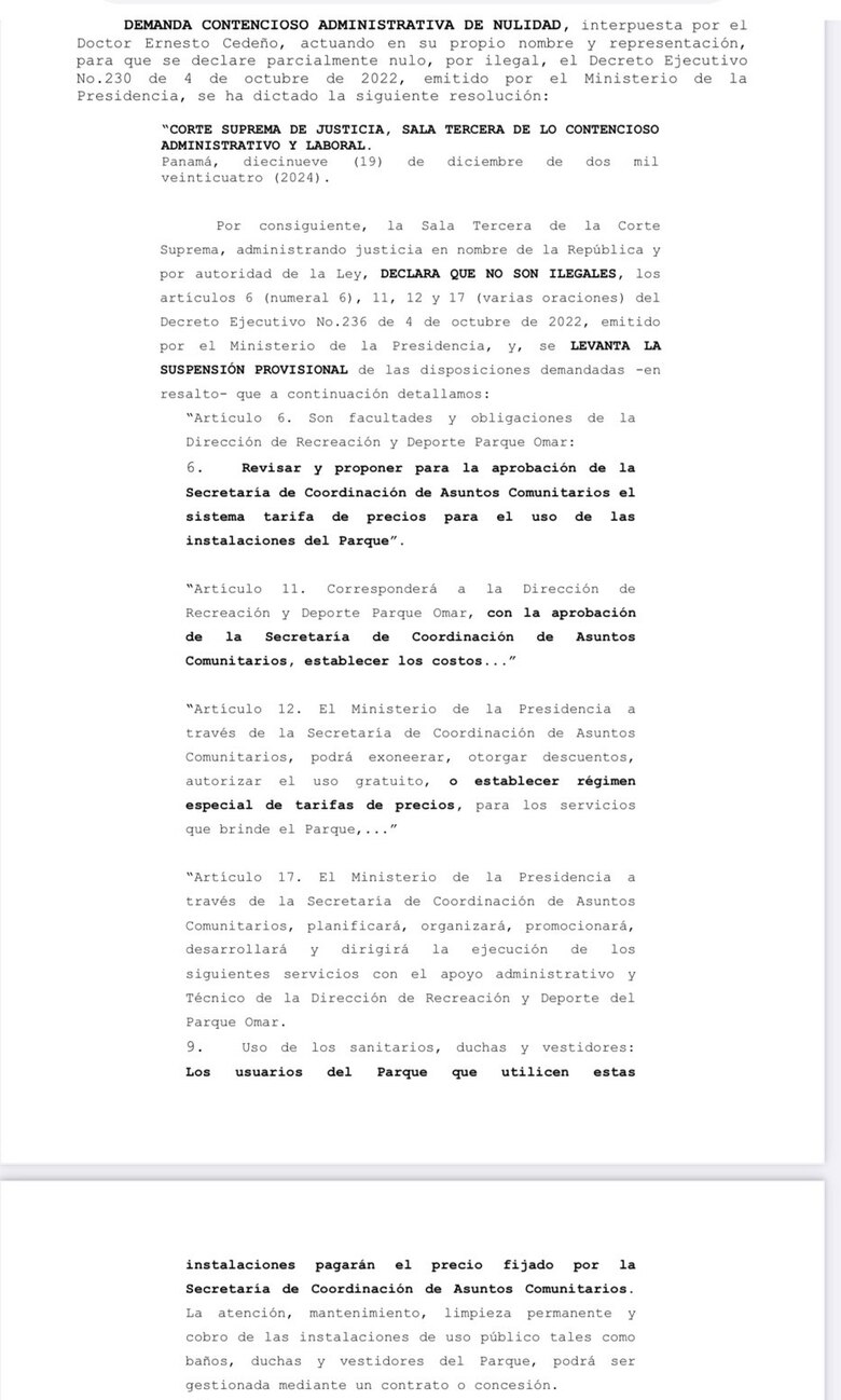Parque Omar podrá cobrar por el uso de los estacionamientos: la Corte dice que decreto es legal