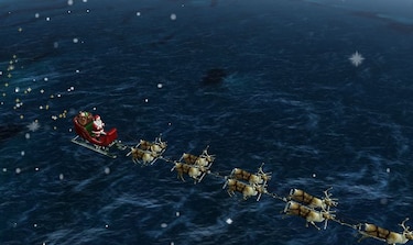 Santa Claus ya está repartiendo regalos con sus renos, según el rastreo del Pentágono