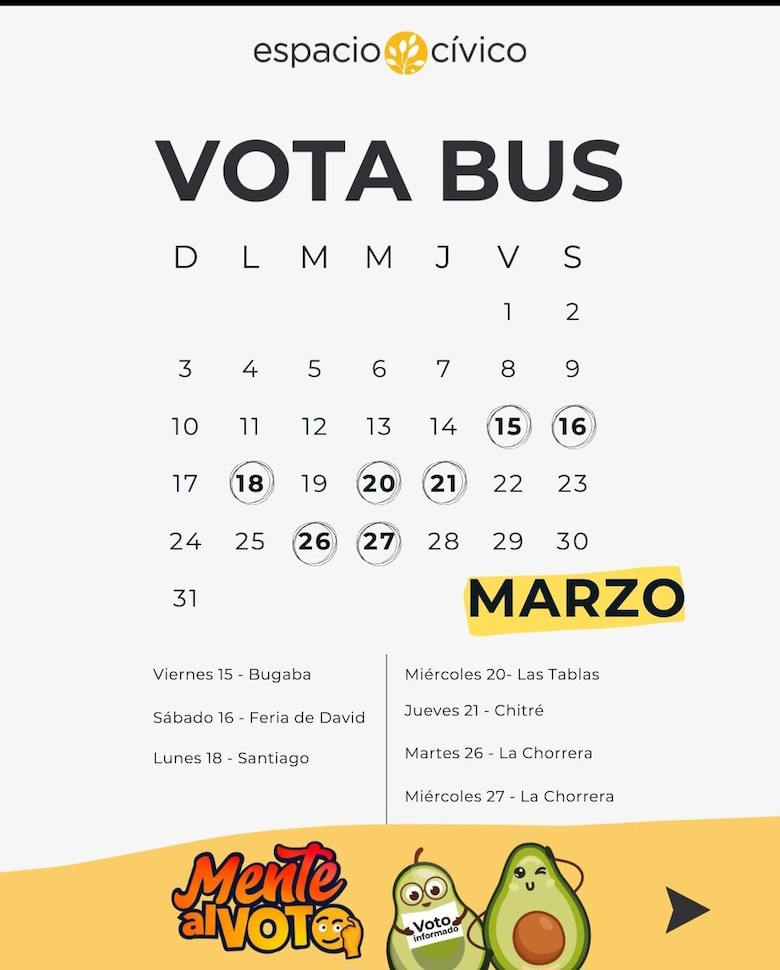 Presentan el Vota Bus, una herramienta para conocer a los candidatos a presidente y diputado