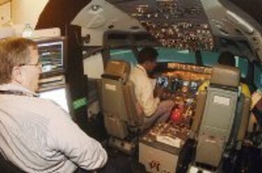 Entrenando para pilotear un Boeing