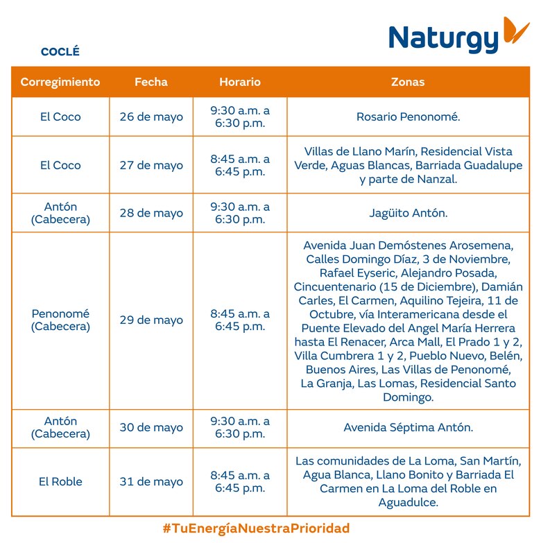 Trabajos de mantenimiento en la red eléctrica del 26 de mayo al 1 de junio 2025