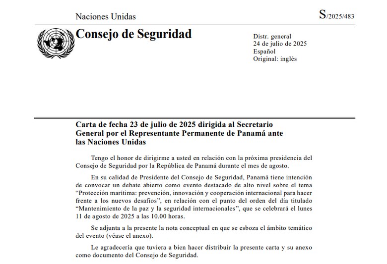 Mulino y el administrador del Canal de Panamá participarán en debate del Consejo de Seguridad de la ONU