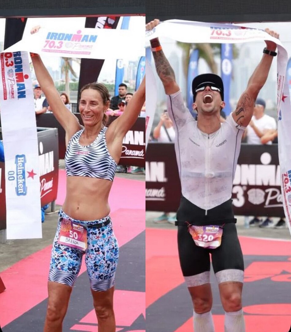 Santos y Schaupp dominaron en el Ironman 70.3 de Panamá