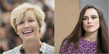 La reina Isabel II condecora a las actrices Emma Thompson y Keira Knightley
