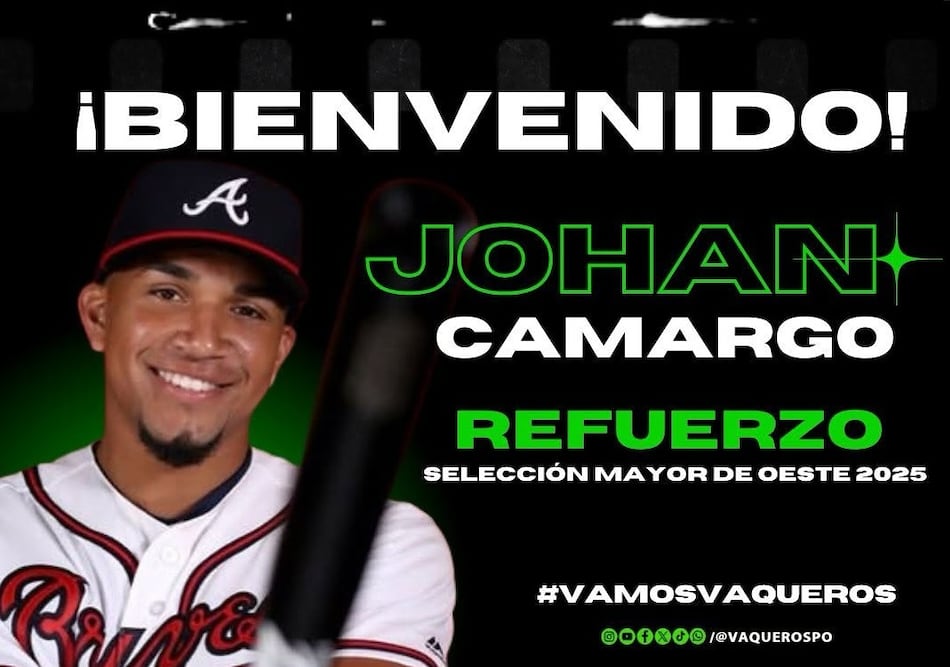 Johan Camargo se suma a la tropa de los Vaqueros de Panamá Oeste