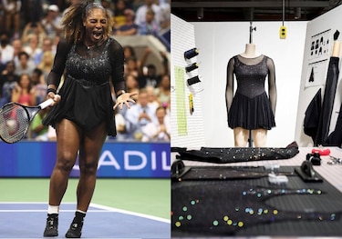El traje brillante y las zapatillas con 400 diamantes de Serena Williams en el US Open