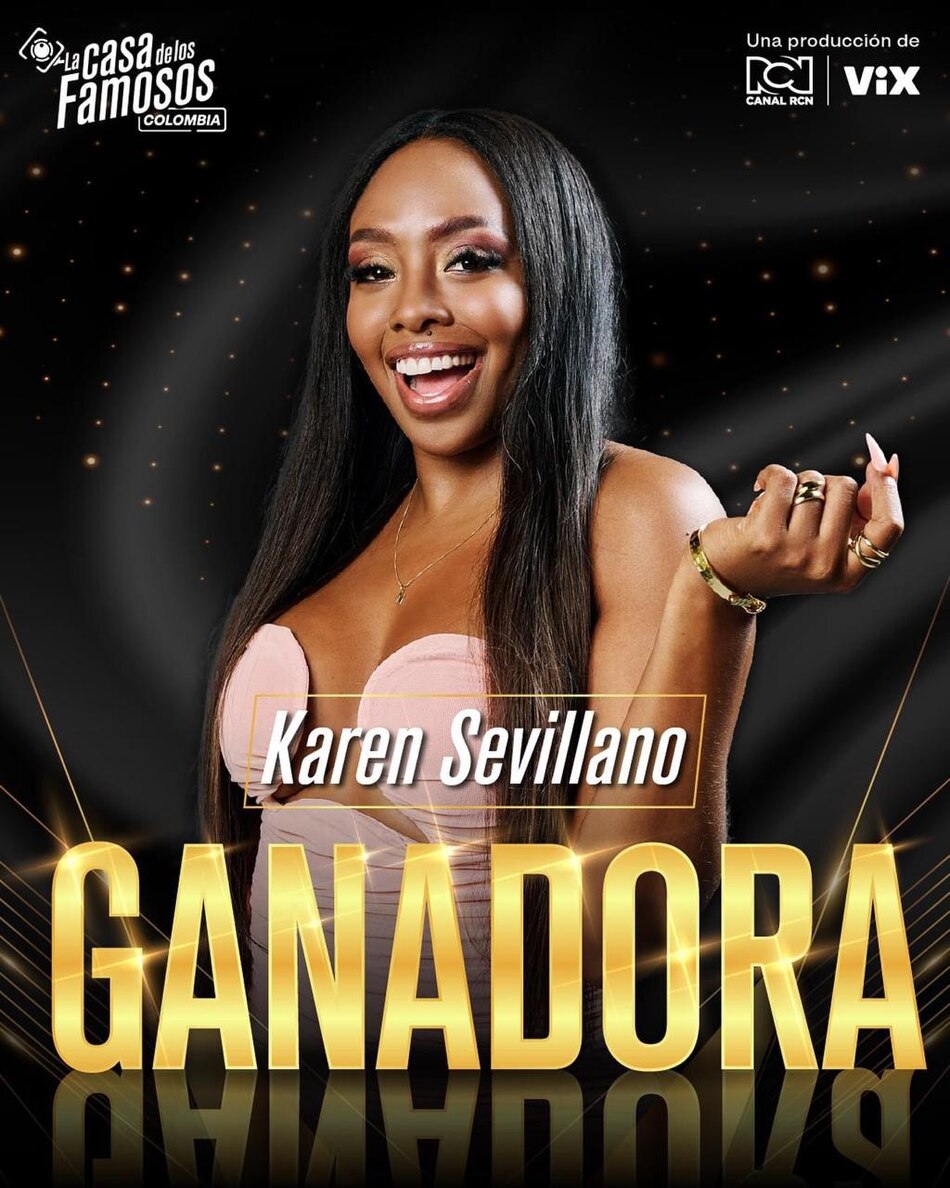 Karen Sevillano gana ‘La Casa de los Famosos Colombia’; Miguel Melfi ocupa la tercera posición