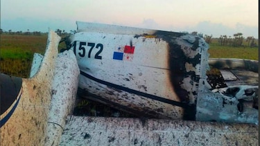 Avioneta con falsa matrícula panameña precipitada en Honduras tenía 214 kilos de cocaína; murieron piloto y copiloto