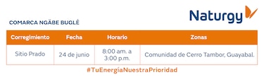 Trabajos de mantenimiento en la red eléctrica del 22 al 28 de junio de 2026