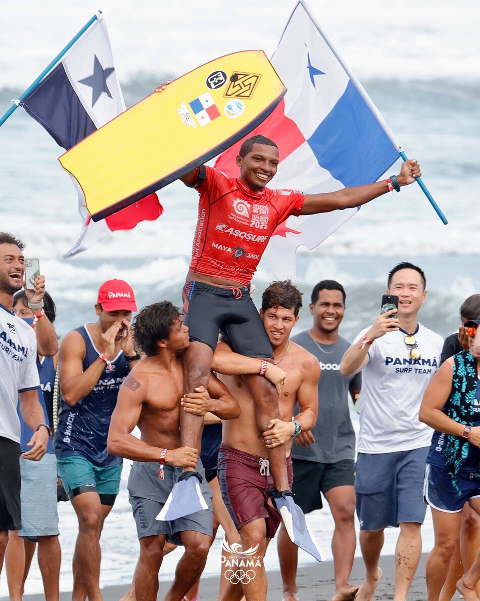 Orgullo panameño: Edwin Núñez conquista histórico oro en el panamericano de surf en Guatemala