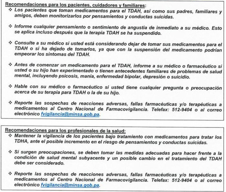 Minsa: Medicamentos para trastorno por déficit de atención e hiperactividad pueden aumentar pensamientos suicidas