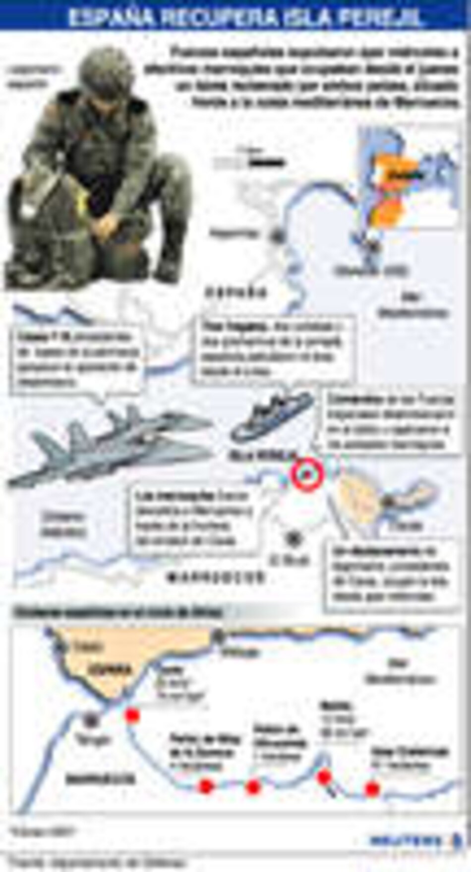 España recupera islote de Perejil