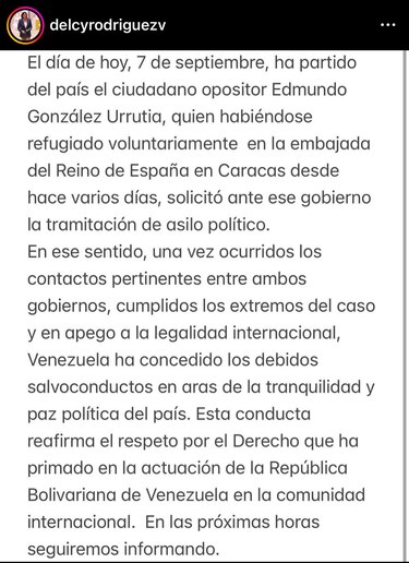 Edmundo González sale de Venezuela y recibe asilo político en España