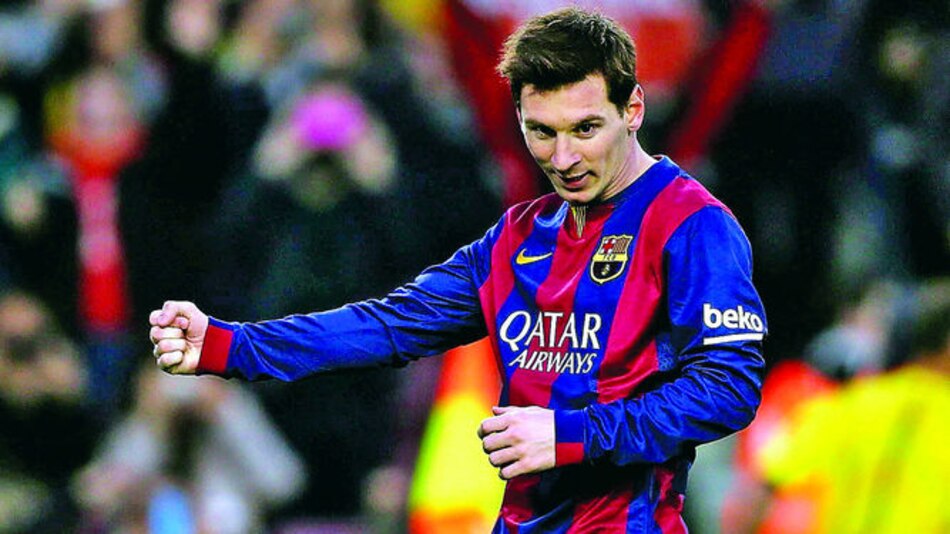 Lionel Messi celebró con otro triplete