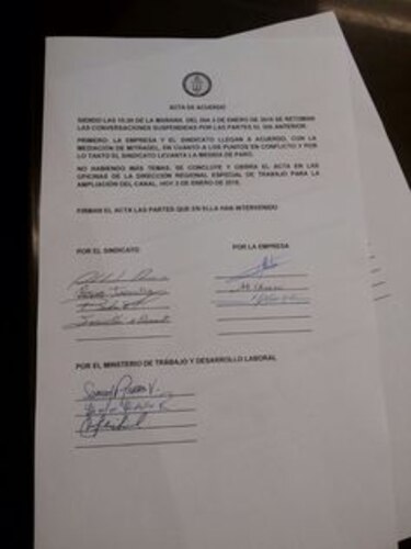 Finaliza paro de trabajadores en obras de ampliación del Canal