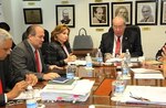 Procuradora Kenia Porcell y magistrados de la Corte sostienen encuentro