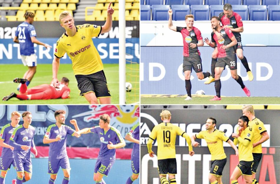 Borussia Dortmund golea 4-0 a Schalke en el regreso de la Bundesliga