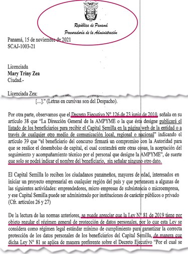 Información de Capital Semilla es pública: Antai