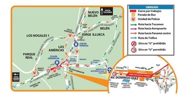 MiBus anuncia desvíos en las rutas del sector este por cierre en la avenida Domingo Díaz