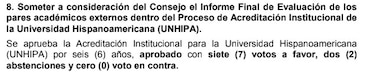 Actas revelan cómo votó el Coneaupa para acreditar tres universidades privadas
