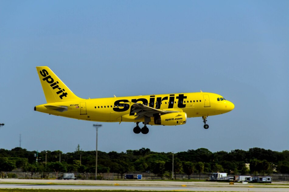 La aerolínea estadounidense de bajo coste Spirit Airlines se declara en quiebra