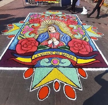 Santeños representan a Panamá en Encuentro Internacional de Alfombristas en México