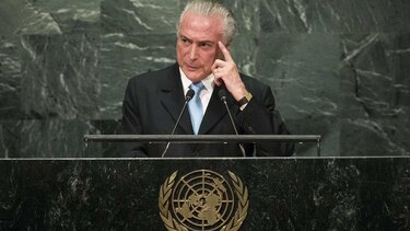 Michel Temer defiende en la ONU la 'democracia' de Brasil