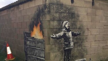 Banksy regala a un pueblo galés una atracción navideña