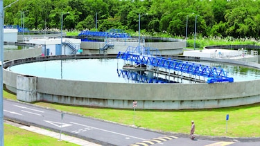 El enorme sistema de tratamiento de aguas