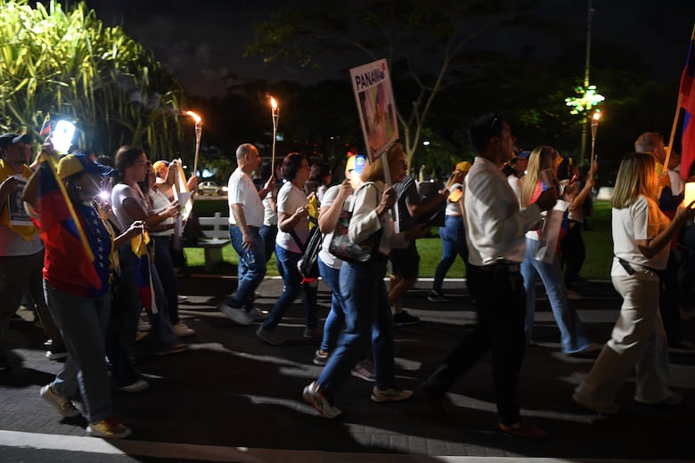 Marcha por la paz y la libertad reúne a cientos de venezolanos en Panamá