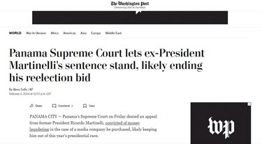 Así titularon los medios internacionales la condena de Ricardo Martinelli