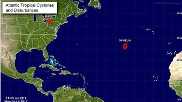 Se forma la tormenta tropical Ophelia en el Atlántico