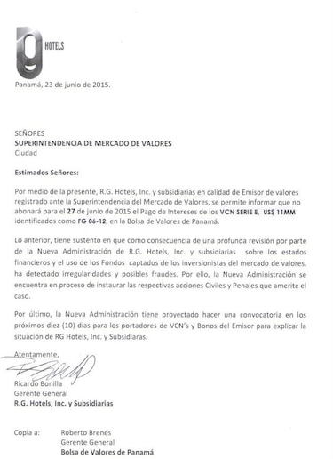 Nueva administración de R.G Hotels detecta 'posibles fraudes'; fundador de la empresa los niega