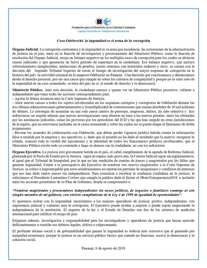 Transparencia Internacional tras fallo del caso Odebrecht: 'La impunidad es el arma de la corrupción'