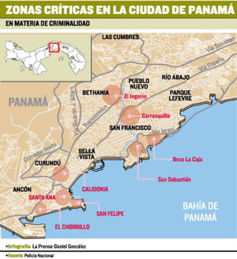 En la capital hay 8 ‘zonas críticas’