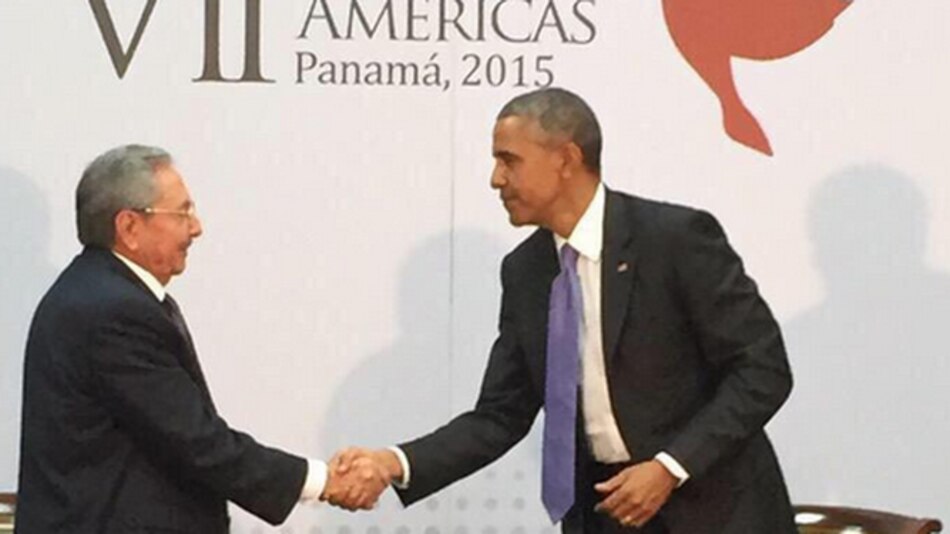 Primera reunión entre mandatarios de Estados Unidos y Cuba