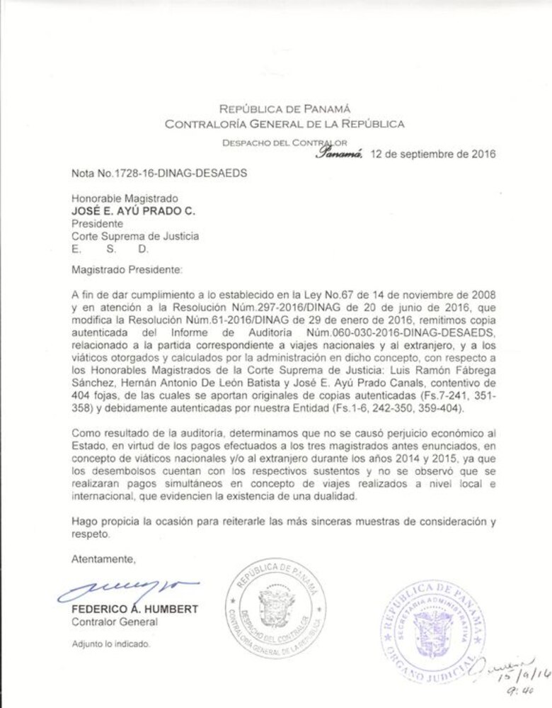 Contraloría sobre viajes de magistrados de la Corte: 'no se causó perjuicio económico'