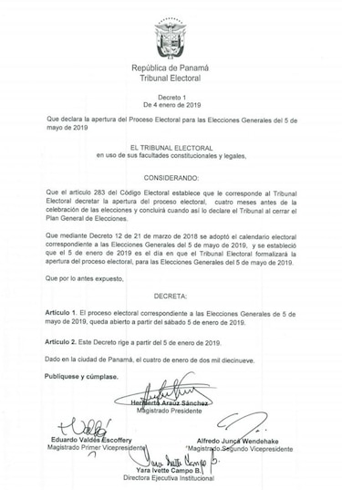 Ya está abierto el proceso electoral