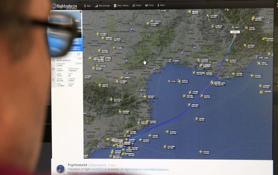 150 muertos al estrellarse en Alpes franceses un avión Barcelona-Dusseldorf