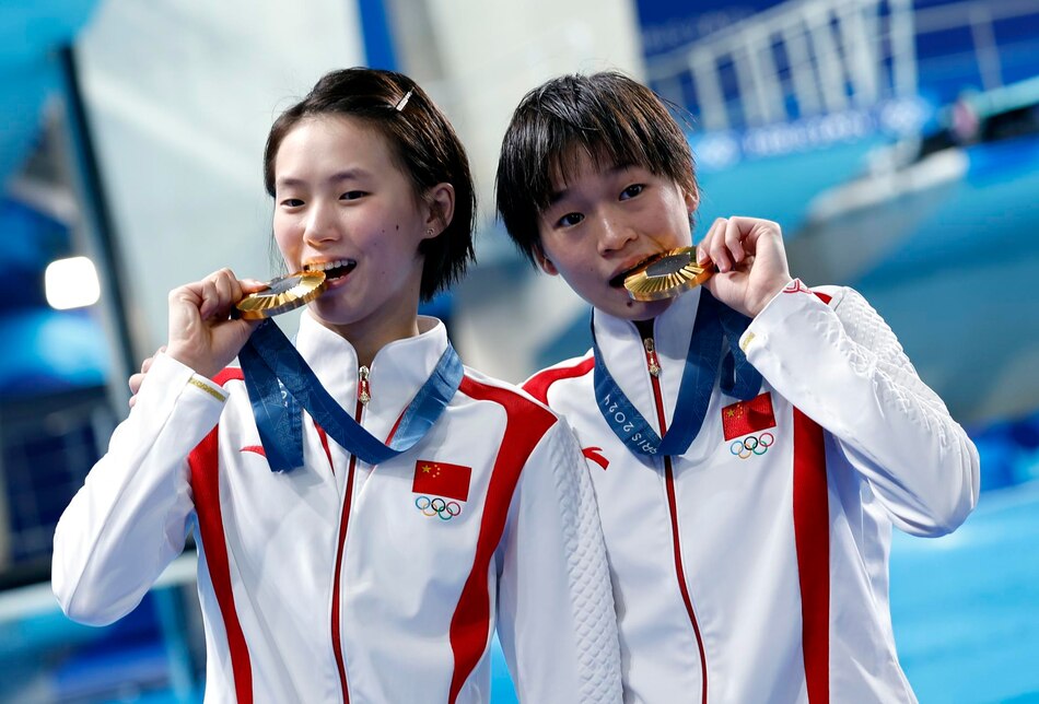 Nuevo festín chino en la plataforma femenina sincronizada