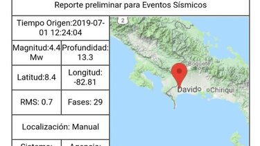 Levantan alerta verde en Chiriquí tras sismos