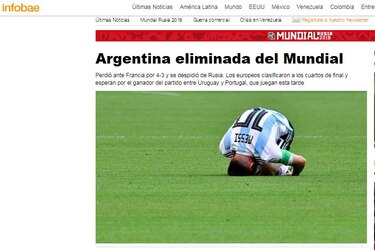El desconsuelo se adueña de Argentina tras eliminación de su selección