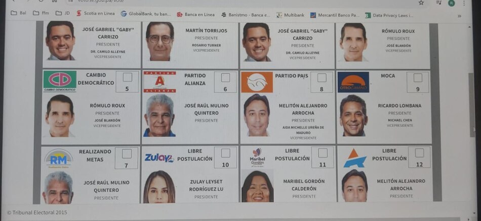 UTP descarta alteraciones en la boleta de votación por adelantado