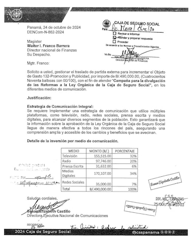 CSS gestiona partida de casi medio millón de dólares para campaña de divulgación de las reformas